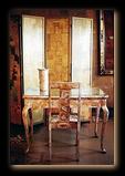 decoupaged desk, chair and vase  $15,000